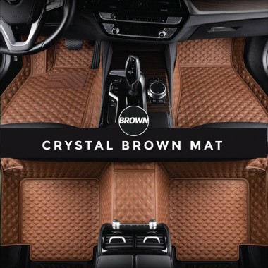Brown Crystal Elite Luxury Hybrid Car Floor Mats Manufacturers