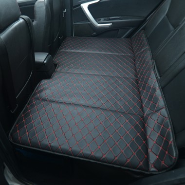 Universal Diamond Car Bed - Non-Inflatable Black and Red Stitching Luxury Leather Diamond Car Bed Mattress Manufacturers