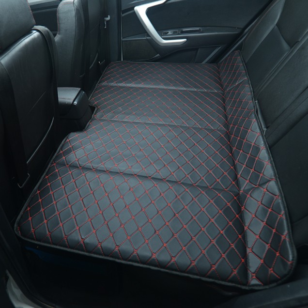 Universal Diamond Car Bed - Non-Inflatable Black and Red Stitching Luxury Leather Diamond Car Bed Mattress Manufacturers Universal Diamond Car Bed - Non-Inflatable Black and Red Stitching Luxury Leather Diamond Car Bed Mattress Manufacturers