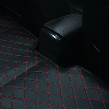 Universal Diamond Car Bed - Non-Inflatable Black and Red Stitching Luxury Leather Diamond Car Bed Mattress Manufacturers
