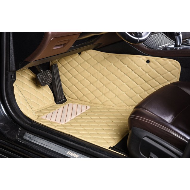 Beige Luxury Leather Diamond Car Floor Mats Manufacturers Beige Luxury Leather Diamond Car Floor Mats Manufacturers