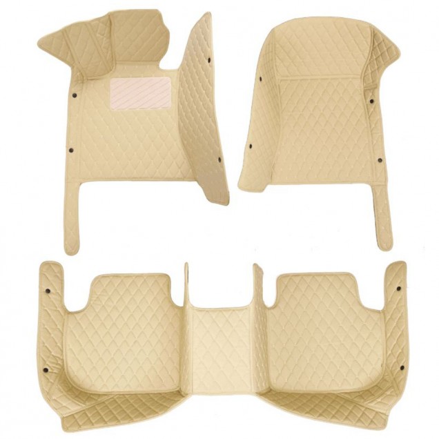 Beige Luxury Leather Diamond Car Floor Mats Manufacturers Beige Luxury Leather Diamond Car Floor Mats Manufacturers
