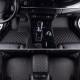 Black and Beige Stitching Luxury Leather Diamond Car Floor Mats Manufacturers Black and Beige Stitching Luxury Leather Diamond Car Floor Mats Manufacturers