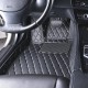Black and Beige Stitching Luxury Leather Diamond Car Floor Mats Manufacturers Black and Beige Stitching Luxury Leather Diamond Car Floor Mats Manufacturers