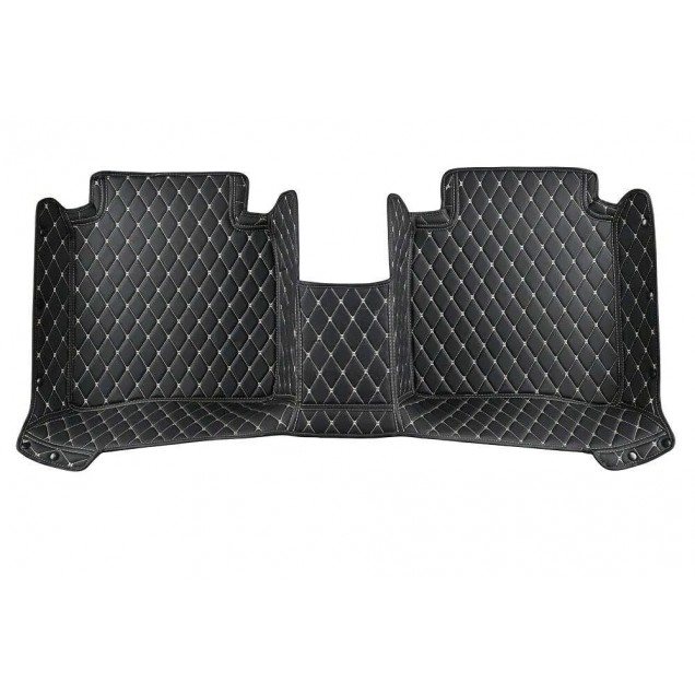 Black and Beige Stitching Luxury Leather Diamond Car Floor Mats Manufacturers Black and Beige Stitching Luxury Leather Diamond Car Floor Mats Manufacturers