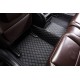 Black and Black Stitching Luxury Leather Diamond Car Floor Mats Manufacturers Black and Black Stitching Luxury Leather Diamond Car Floor Mats Manufacturers
