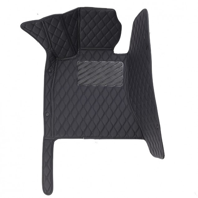 Black and Black Stitching Luxury Leather Diamond Car Floor Mats Manufacturers Black and Black Stitching Luxury Leather Diamond Car Floor Mats Manufacturers