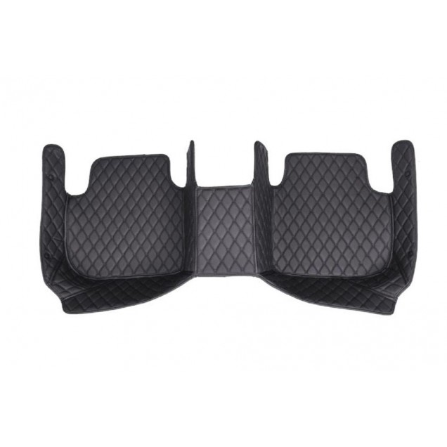 Black and Black Stitching Luxury Leather Diamond Car Floor Mats Manufacturers Black and Black Stitching Luxury Leather Diamond Car Floor Mats Manufacturers