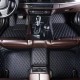Black and Blue Stitching Luxury Leather Diamond Car Floor Mats Manufacturers Black and Blue Stitching Luxury Leather Diamond Car Floor Mats Manufacturers