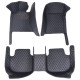 Black and Blue Stitching Luxury Leather Diamond Car Floor Mats Manufacturers Black and Blue Stitching Luxury Leather Diamond Car Floor Mats Manufacturers