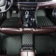 Black and Green Stitching Luxury Leather Diamond Car Floor Mats Manufacturers Black and Green Stitching Luxury Leather Diamond Car Floor Mats Manufacturers