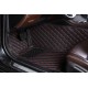 Black and Red Stitching Luxury Leather Diamond Car Floor Mats Manufacturers Black and Red Stitching Luxury Leather Diamond Car Floor Mats Manufacturers
