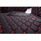 Black and Red Stitching Luxury Leather Diamond Car Floor Mats Manufacturers Black and Red Stitching Luxury Leather Diamond Car Floor Mats Manufacturers
