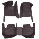 Black and Red Stitching Luxury Leather Diamond Car Floor Mats Manufacturers Black and Red Stitching Luxury Leather Diamond Car Floor Mats Manufacturers