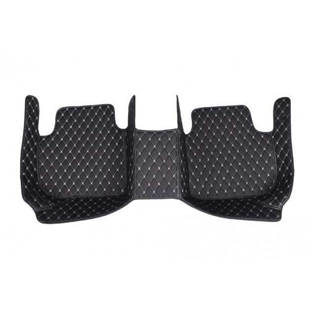 Black and White Stitching Luxury Leather Diamond Car Floor Mats Manufacturers Black and White Stitching Luxury Leather Diamond Car Floor Mats Manufacturers