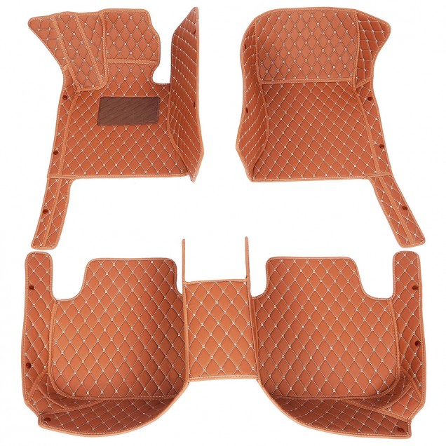 Brown Luxury Leather Diamond Car Floor Mats Manufacturers Brown Luxury Leather Diamond Car Floor Mats Manufacturers