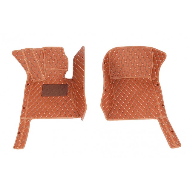 Brown Luxury Leather Diamond Car Floor Mats Manufacturers Brown Luxury Leather Diamond Car Floor Mats Manufacturers