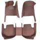 Dark Brown Luxury Leather Diamond Car Floor Mats Manufacturers Dark Brown Luxury Leather Diamond Car Floor Mats Manufacturers