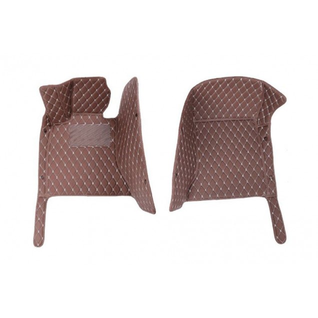 Dark Brown Luxury Leather Diamond Car Floor Mats Manufacturers Dark Brown Luxury Leather Diamond Car Floor Mats Manufacturers