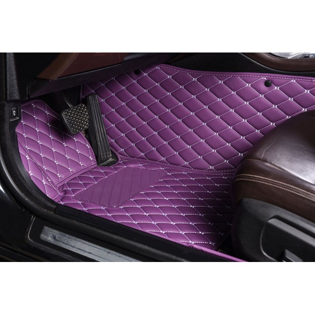 Purple Luxury Leather Diamond Car Floor Mats Manufacturers Purple Luxury Leather Diamond Car Floor Mats Manufacturers