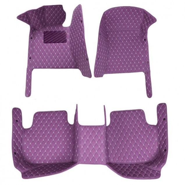 Purple Luxury Leather Diamond Car Floor Mats Manufacturers Purple Luxury Leather Diamond Car Floor Mats Manufacturers