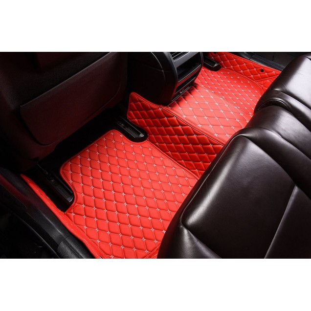 Red Luxury Leather Diamond Car Floor Mats Manufacturers Red Luxury Leather Diamond Car Floor Mats Manufacturers