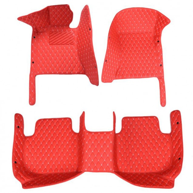Red Luxury Leather Diamond Car Floor Mats Manufacturers Red Luxury Leather Diamond Car Floor Mats Manufacturers