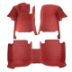 Wine Red Luxury Leather Diamond Car Floor Mats Manufacturers