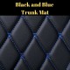 Black and Blue Stitching Luxury Leather Diamond Trunk Base Mats Manufacturers Black and Blue Stitching Luxury Leather Diamond Trunk Base Mats Manufacturers