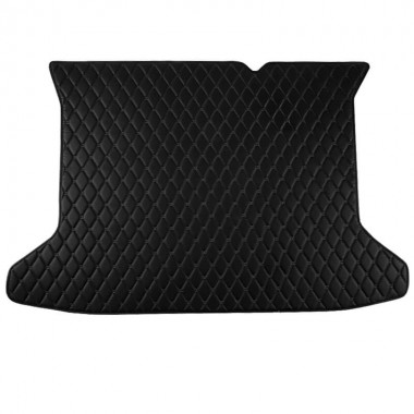 Black and Black Stitching Luxury Leather Diamond Trunk Base Mats Manufacturers