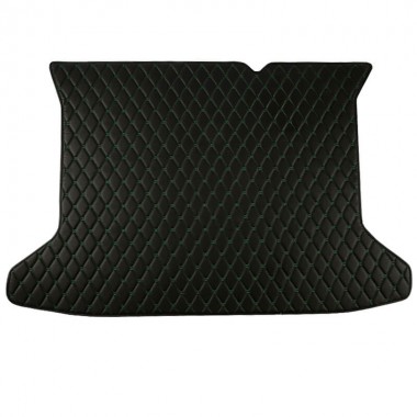 Black and Green Stitching Luxury Leather Diamond Trunk Base Mats Manufacturers
