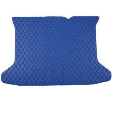 Blue Luxury Leather Diamond Trunk Base Mats Manufacturers