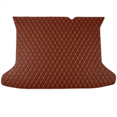 Brown Luxury Leather Diamond Trunk Base Mats Manufacturers