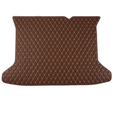 Dark Brown Luxury Leather Diamond Trunk Base Mats Manufacturers