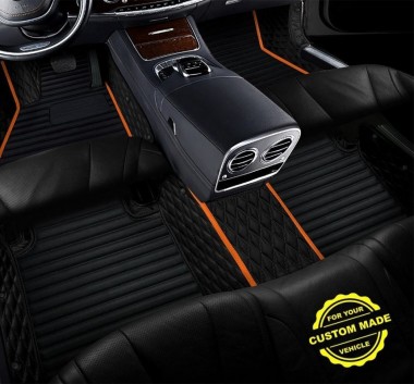 Orange Hybrid Line Series Premium Car Floor Mats Manufacturers