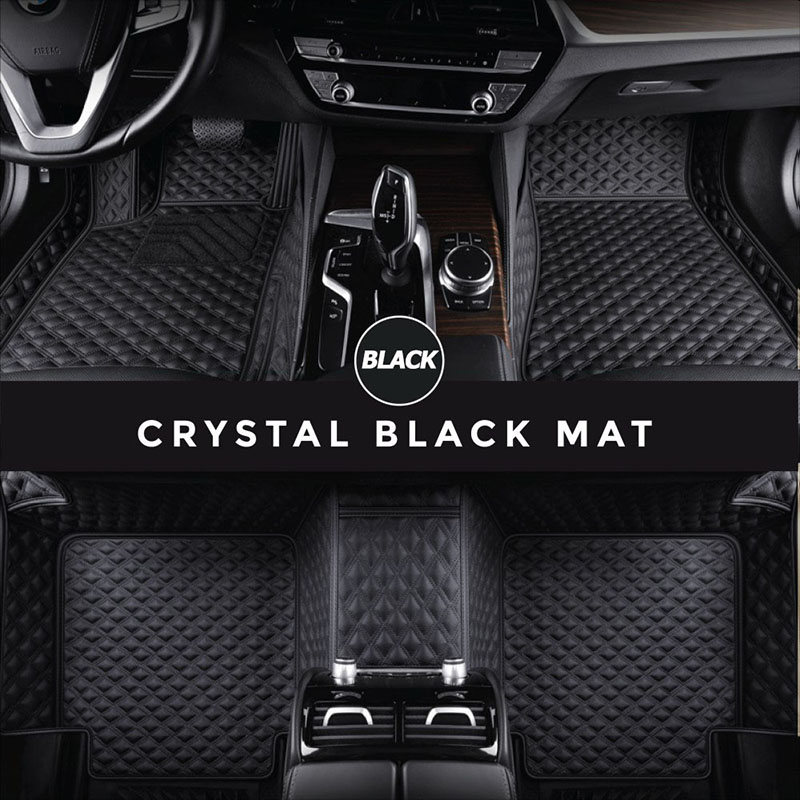 Black Crystal Elite Luxury Hybrid Car Mats Manufacturers