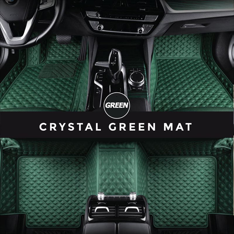 Green Crystal Elite Luxury Hybrid Car Mats Manufacturers