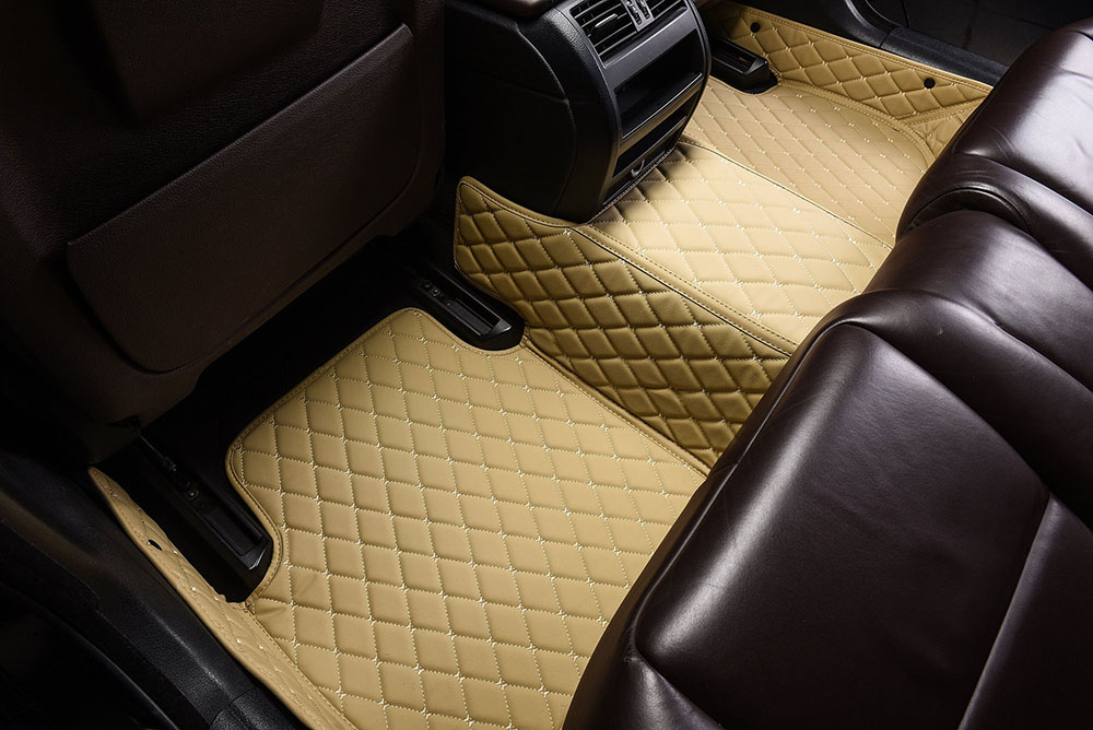 Beige Custom Diamond Car Mats Manufacturers
