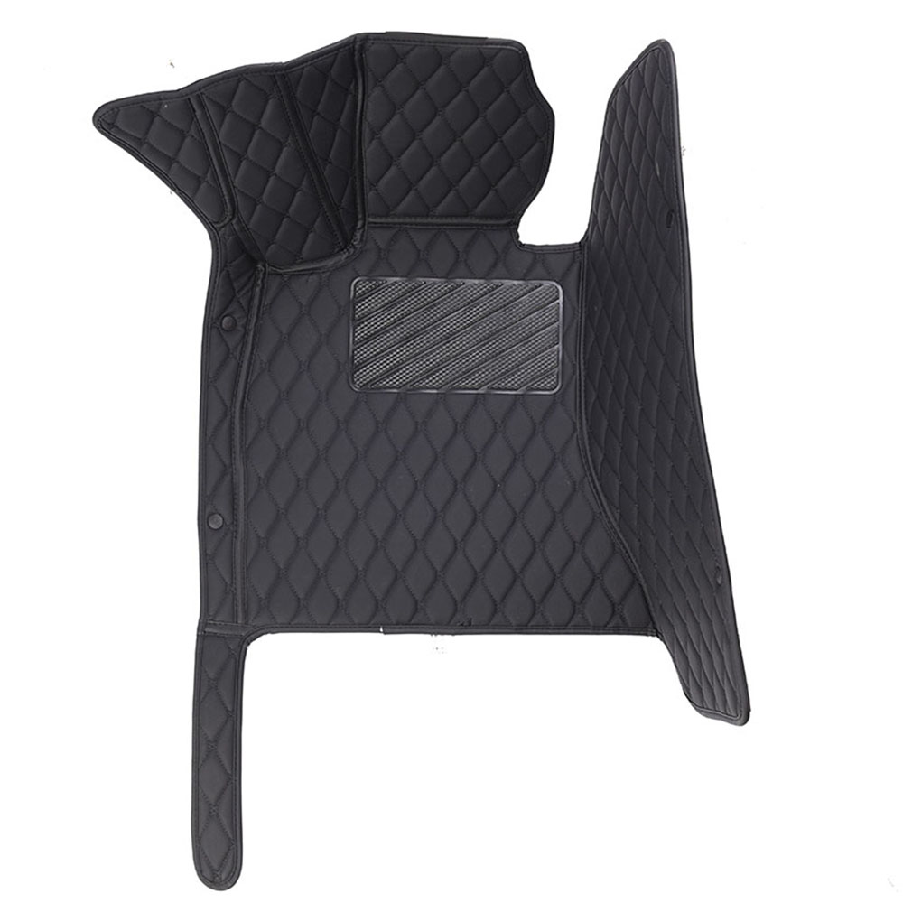 Black and Black Stitching Diamond Car Mats Manufacturers Set