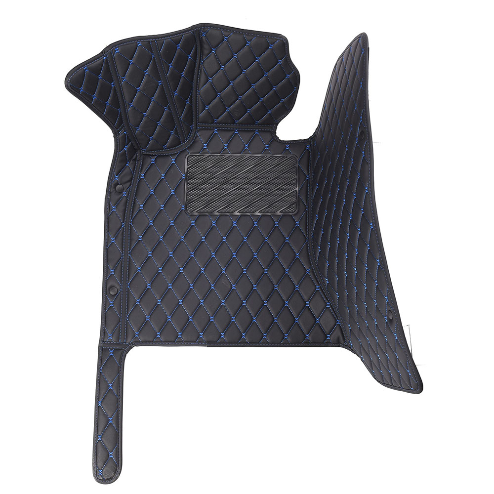 Black and Blue Stitching Diamond Car Mats Manufacturers Set