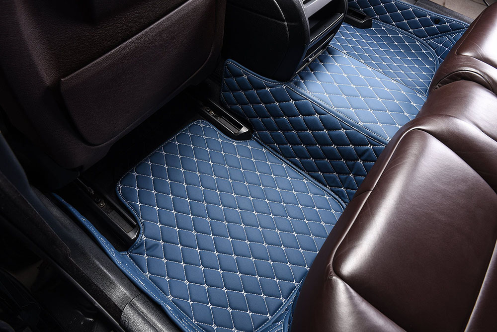 Blue Custom Diamond Car Mats Manufacturers