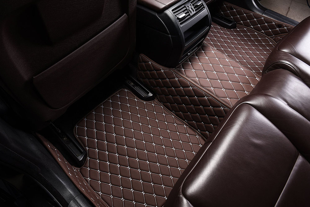 Dark Brown Custom Diamond Car Mats Manufacturers