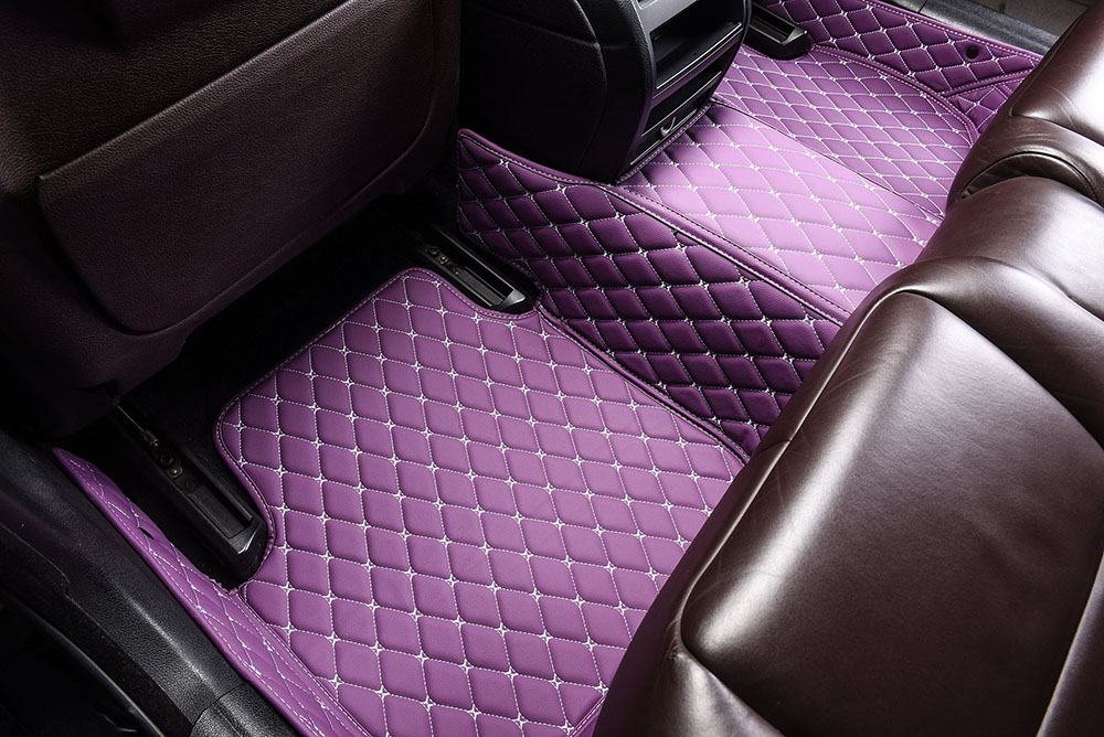 Purple Custom Diamond Car Mats Manufacturers