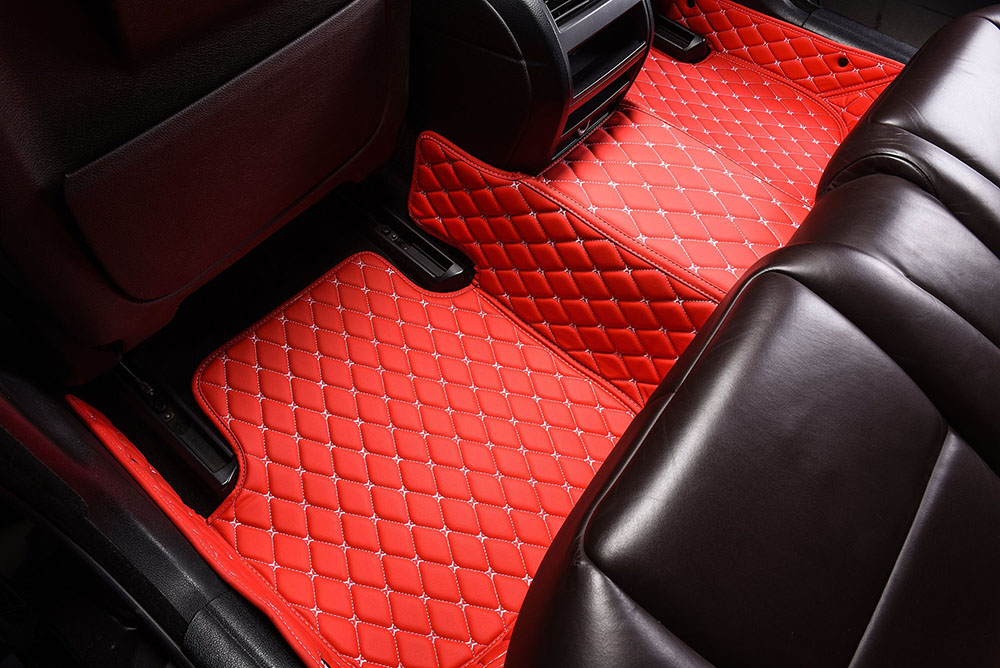 Red Custom Diamond Car Mats Manufacturers