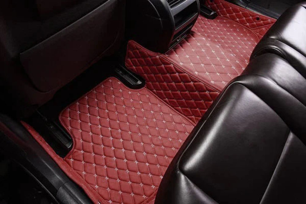 Wine Red Custom Diamond Car Mats Manufacturers