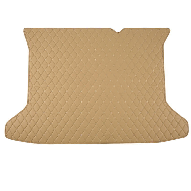 Beige Luxury Leather Diamond Trunk Base Mats Manufacturers