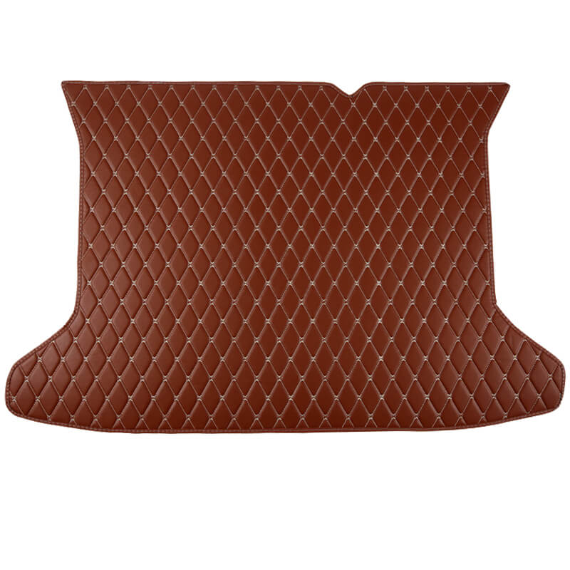 Brown Luxury Leather Diamond Trunk Base Mats Manufacturers