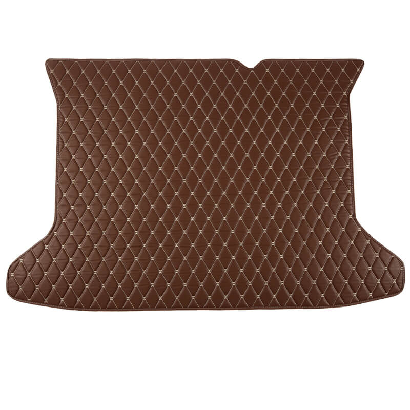 Dark Brown Luxury Leather Diamond Trunk Base Mats Manufacturers