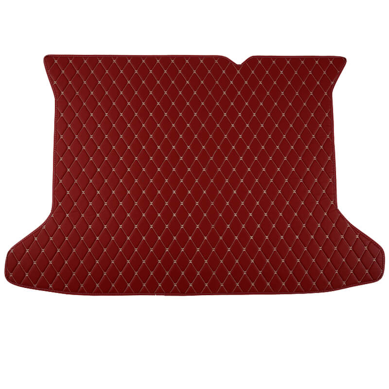 Wine Red Luxury Leather Diamond Trunk Base Mats Manufacturers