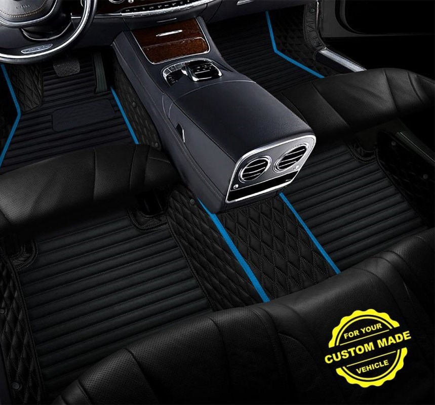 Light Blue Hybrid Line Series Premium Car Mats Manufacturers